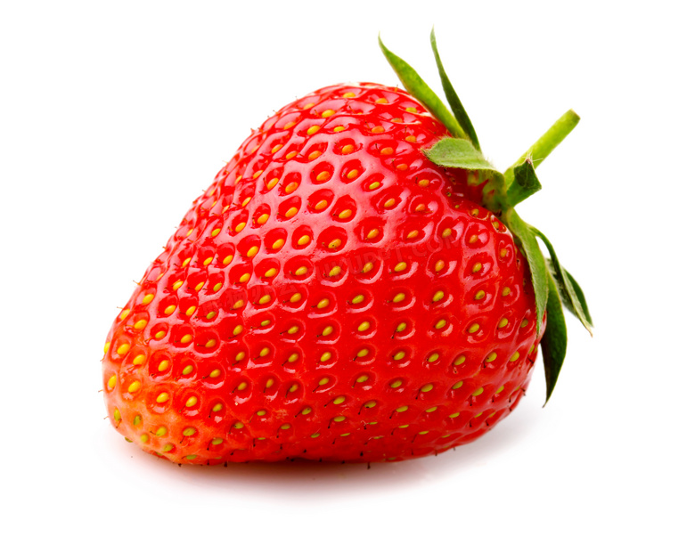 红色的大草莓近景特写摄影高清图片