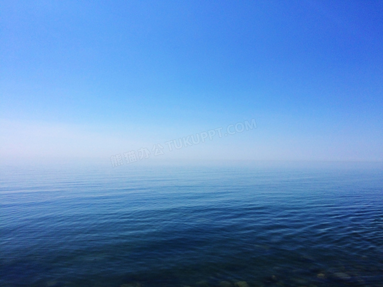 水天一色大海蓝天风景摄影高清图片