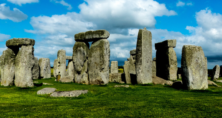 英国巨石阵著名遗址摄影图片