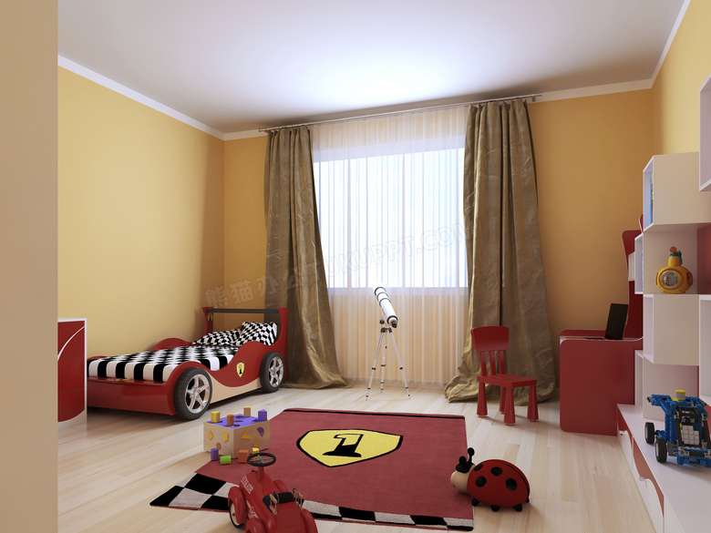 儿童房里的创意小床等摄影高清图片