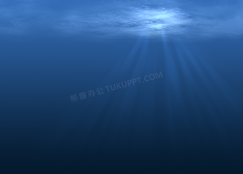 蓝色水下光线风光创意摄影高清图片