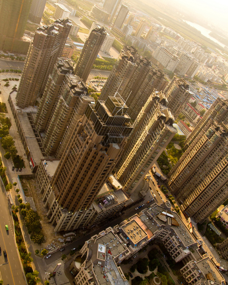 城市建筑景观鸟瞰视角摄影高清图片