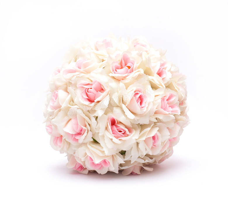 粉红色玫瑰花组成的球摄影高清图片