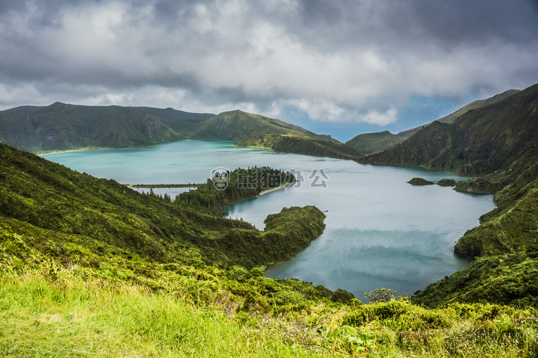 亚速尔群岛 草 泻湖