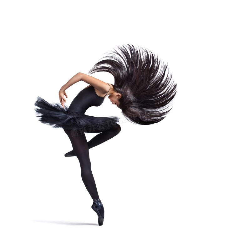甩动秀发的芭蕾舞美女摄影高清图片