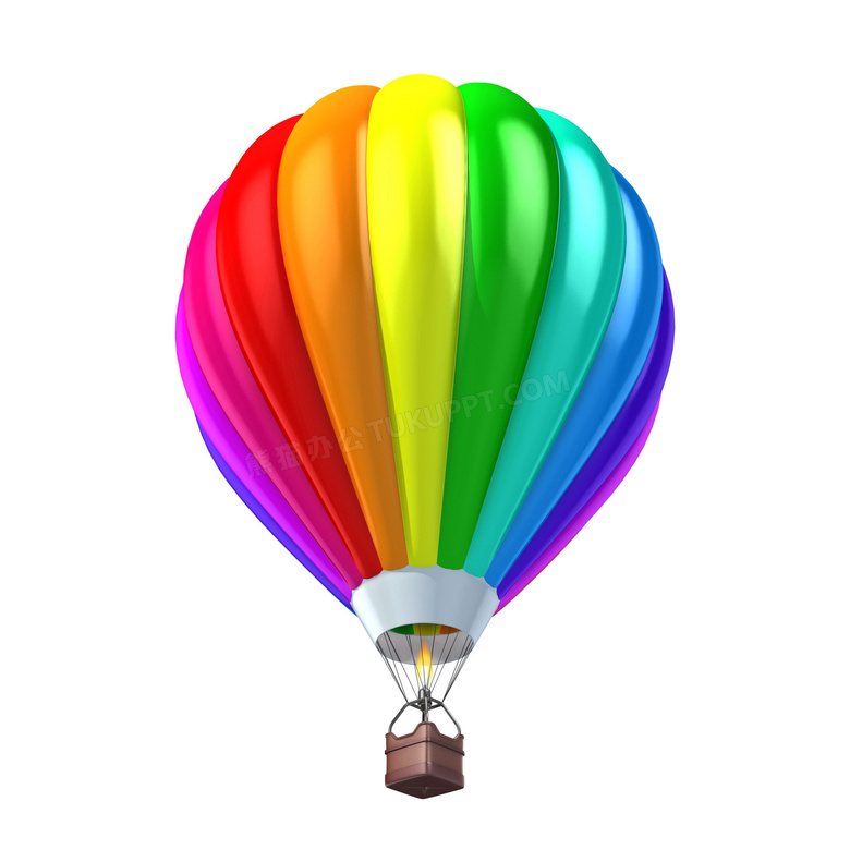 缤纷七彩图案的热气球摄影高清图片