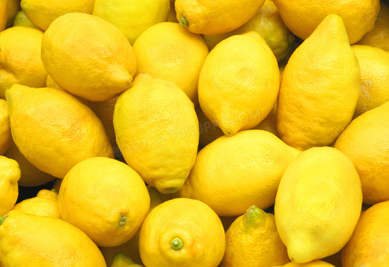 成熟的黄色柠檬特写摄影高清图片