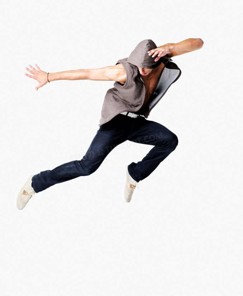 跃起的街舞运动人物摄影高清图片