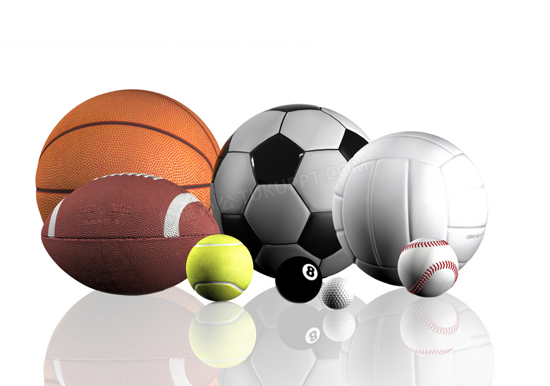 篮球足球排球等球类运动用品高清图片