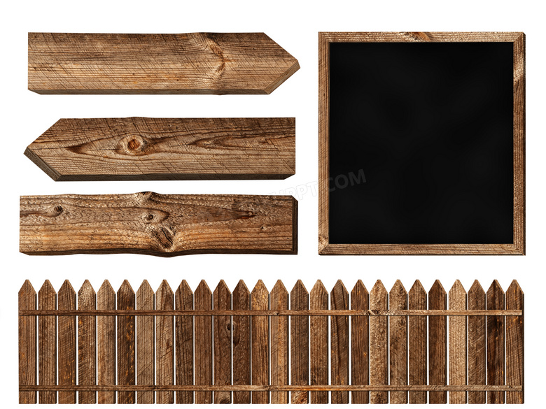 木板篱笆与黑板高清摄影图片