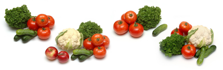 西红柿花菜等蔬菜高清摄影图片