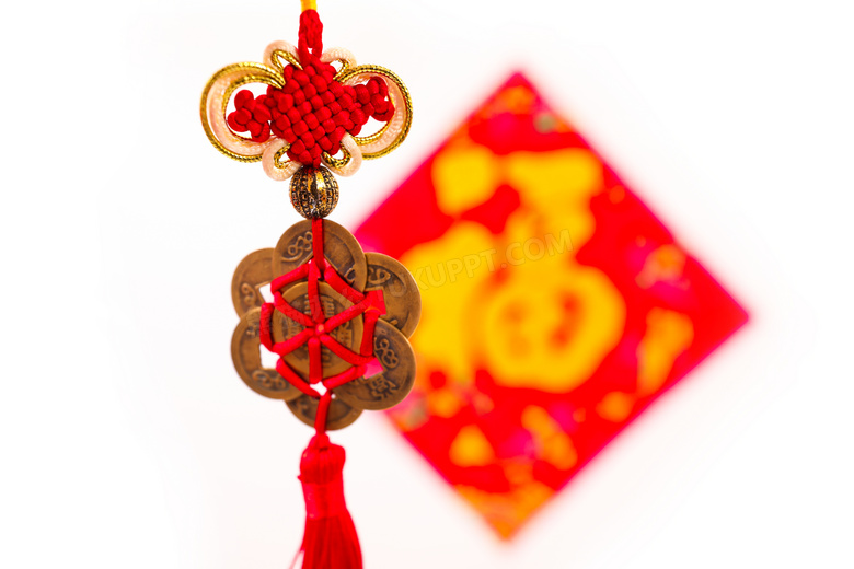 春节喜庆中国结铜币挂件