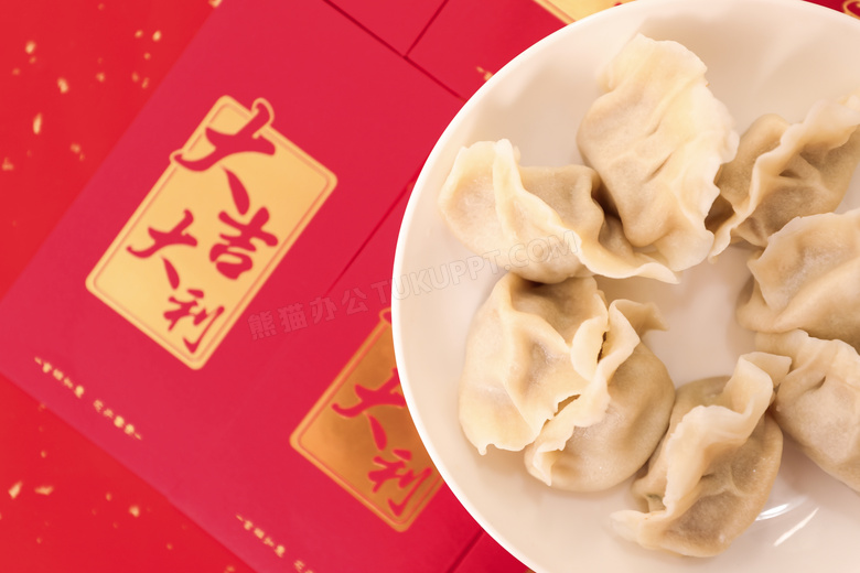 新年过年传统美食水饺 