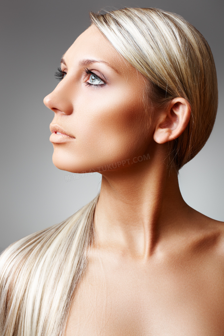 高鼻梁美女人物长发高清摄影图片