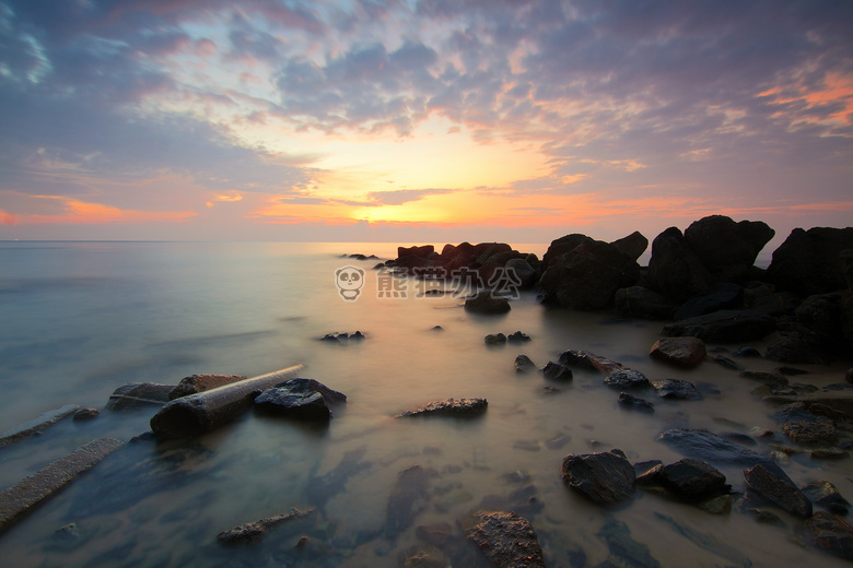 海滩 海岸 黎明