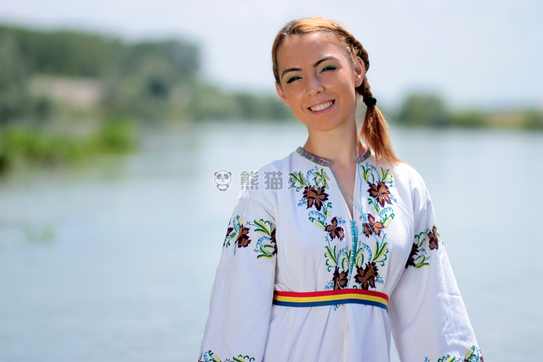 美丽的 女孩 幸福的