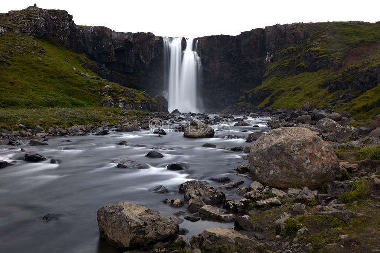 gufufoss 冰岛 景观