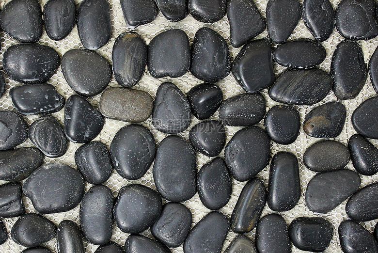 特写 坚硬的 鹅卵石