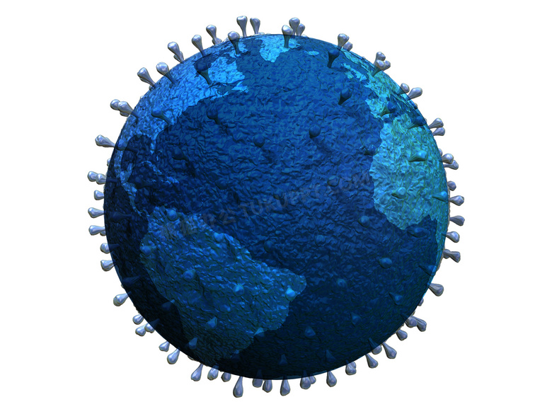 地球创意病毒图片