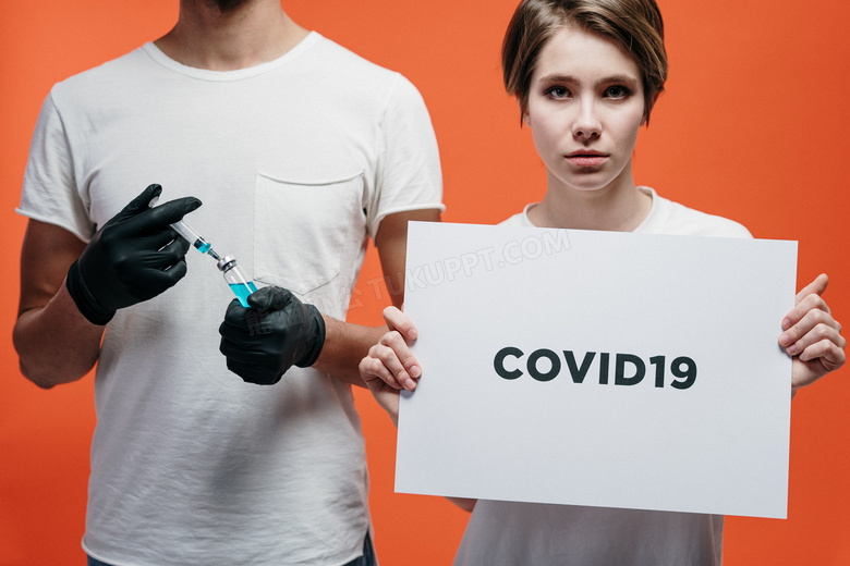 青年男女2019-nCoV病毒宣传图片