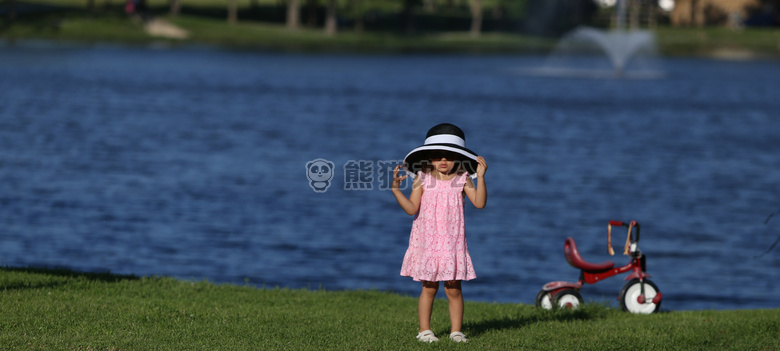 自行车 小孩 可爱的