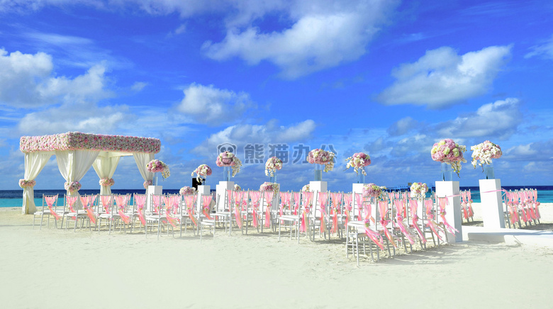 海滩 婚礼 蓝色