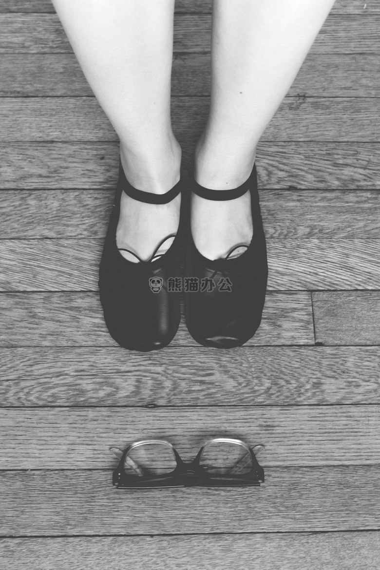 芭蕾 鞋 黑白