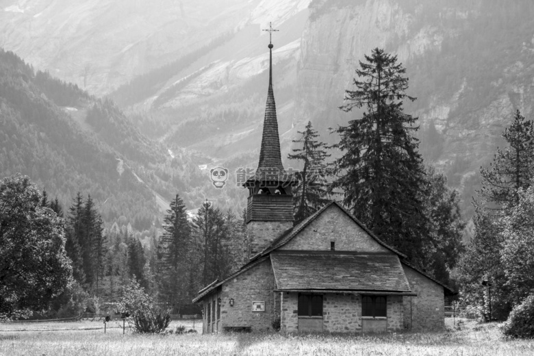 黑白 小教堂 教堂