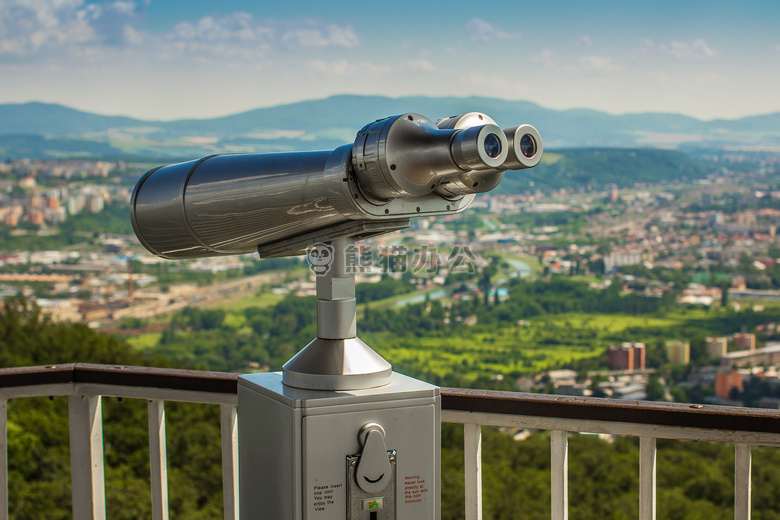 双筒望远镜 城市 城市景观