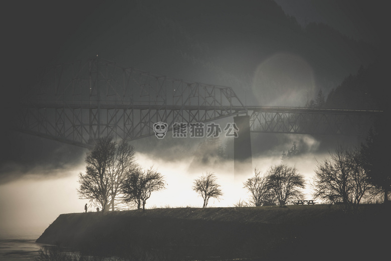 桥 雾 薄雾