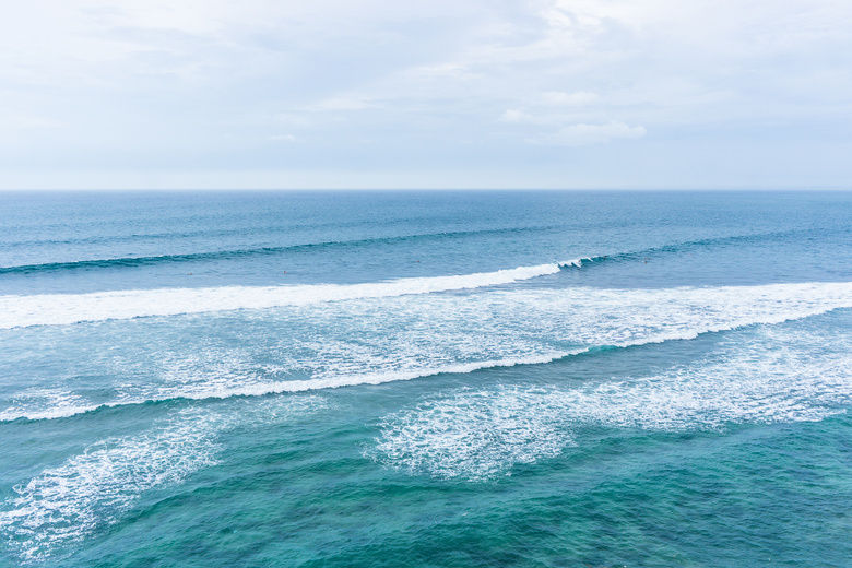 海滩 蓝色 海洋 