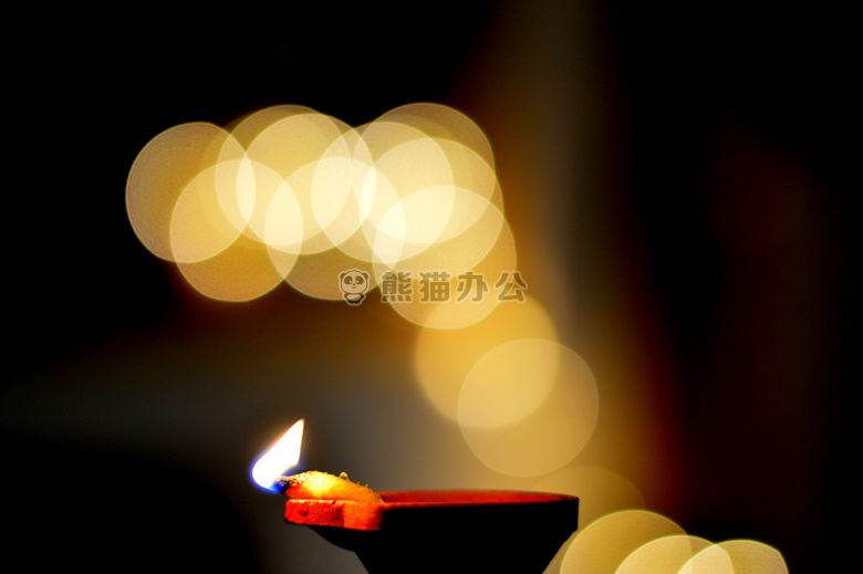 变模糊 散景 蜡烛