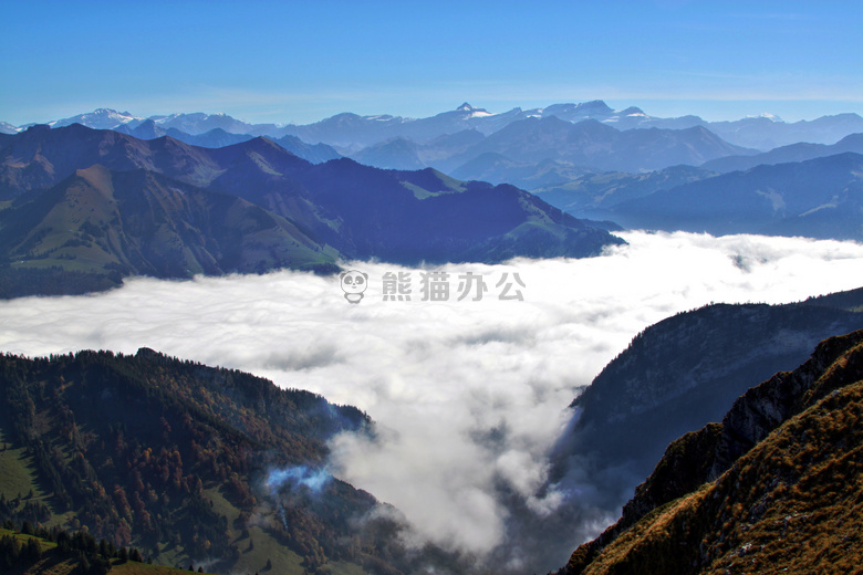 冒险 高山 蓝色