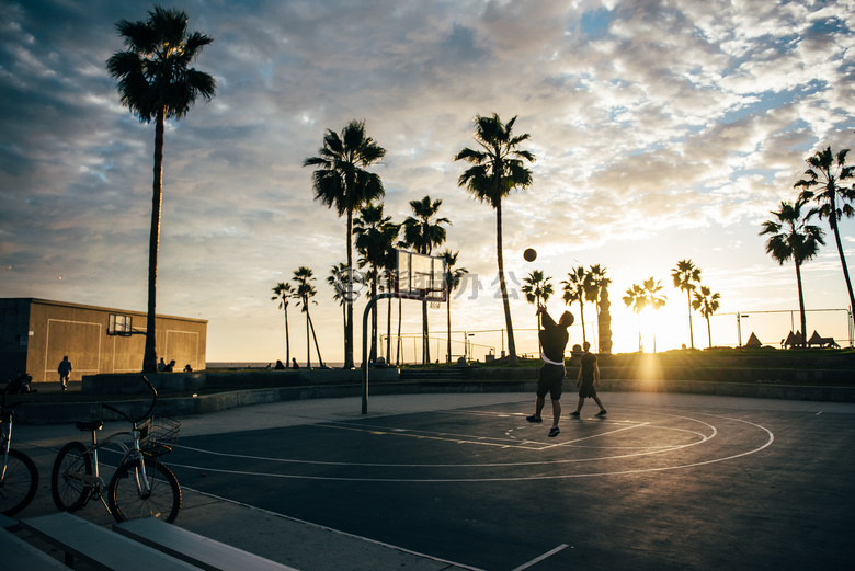 篮球 法院 海滩