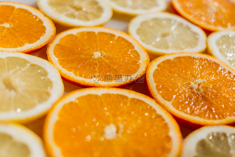 明亮的 柑橘 特写