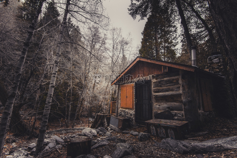 被遗弃的 破碎的 小屋