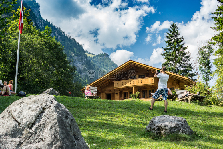 蓝湖 蓝色 天空