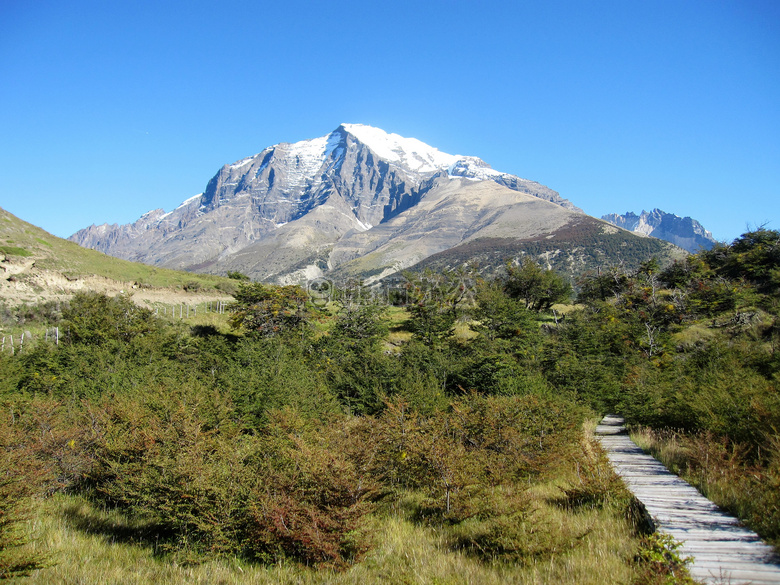 智利 山 自然