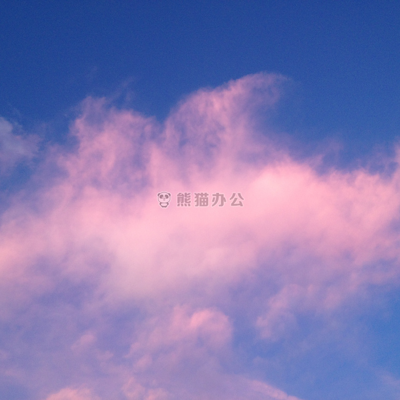 蓝色 天空 粉红色