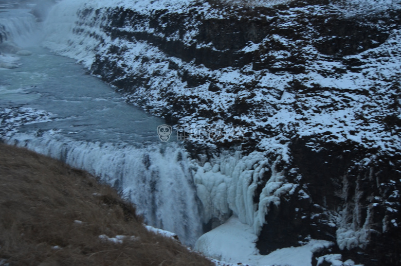 冰岛 水 瀑布