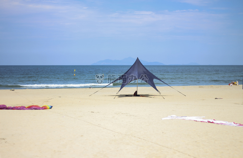 海滩 蓝色 夏天