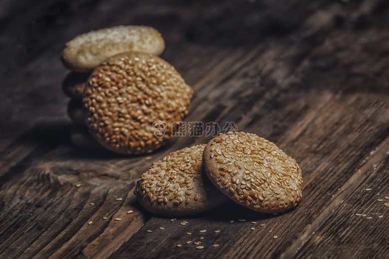 饼干 模糊 特写