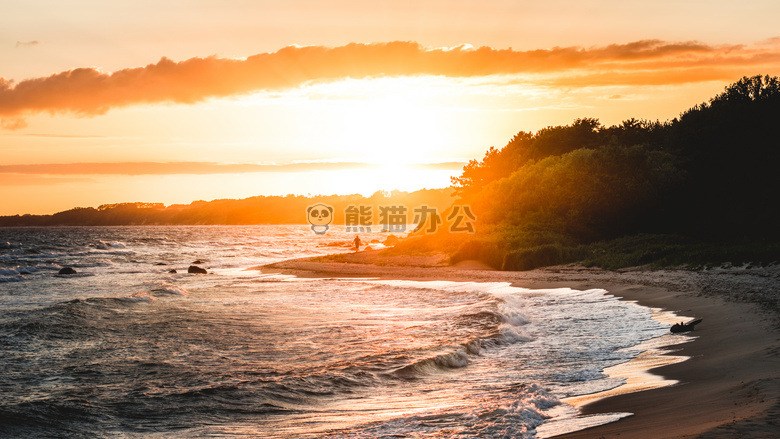 海滩 蓝色 水