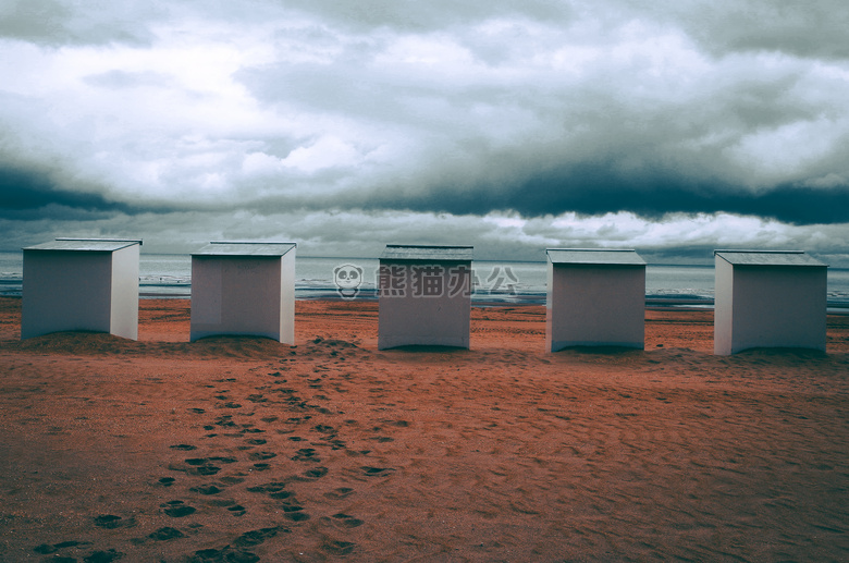 建筑学 海滩 云