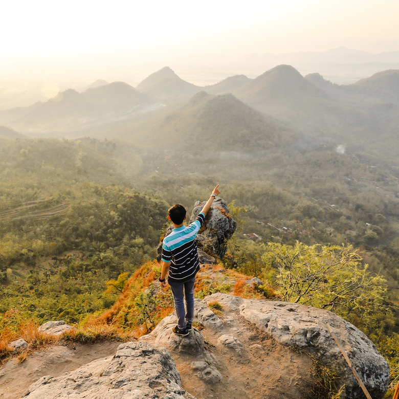 背景 攀登 登山者 