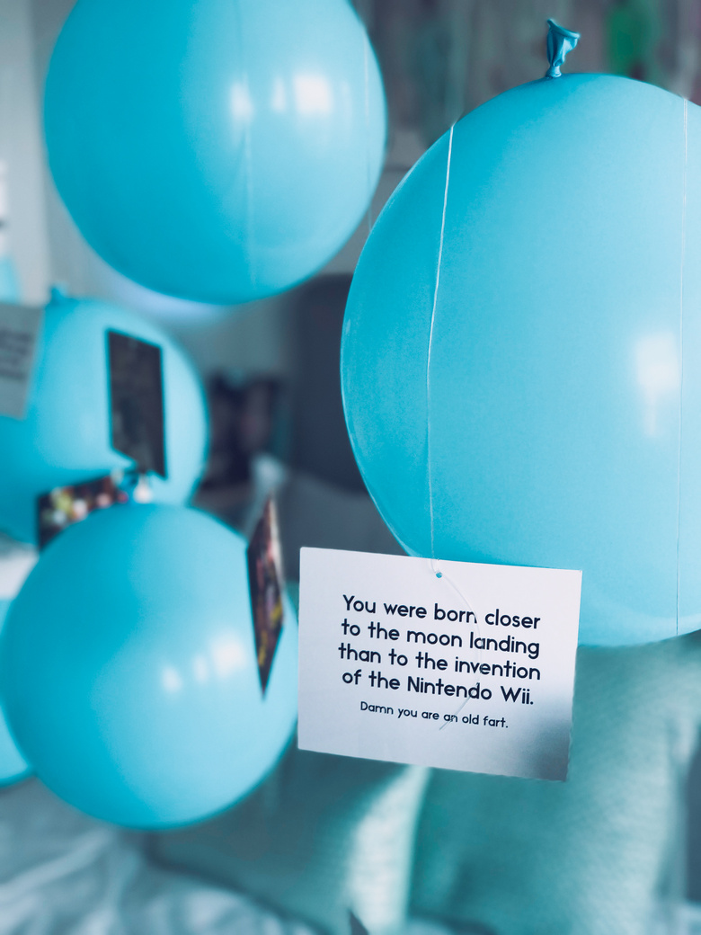 气球 卧室 生日 