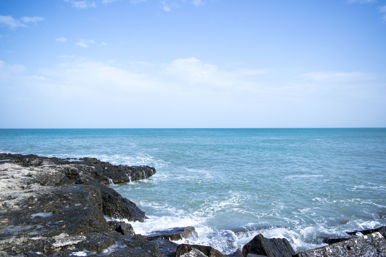 海岸 白天 地平线 