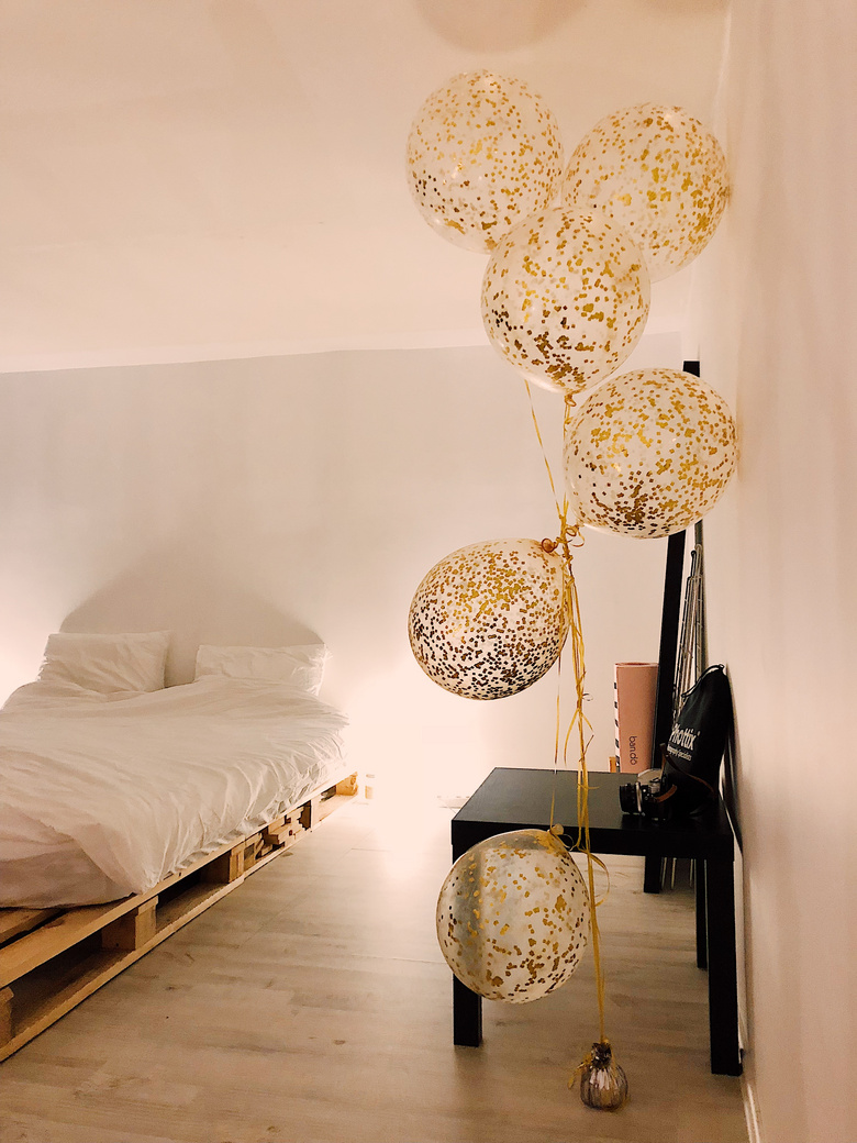气球 床 卧室 
