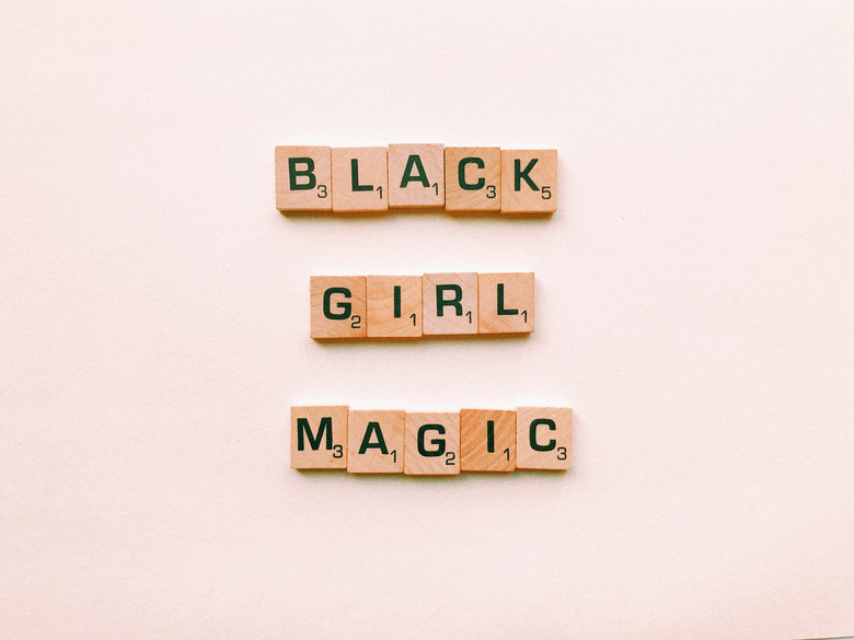 字母表 黑色 女孩 