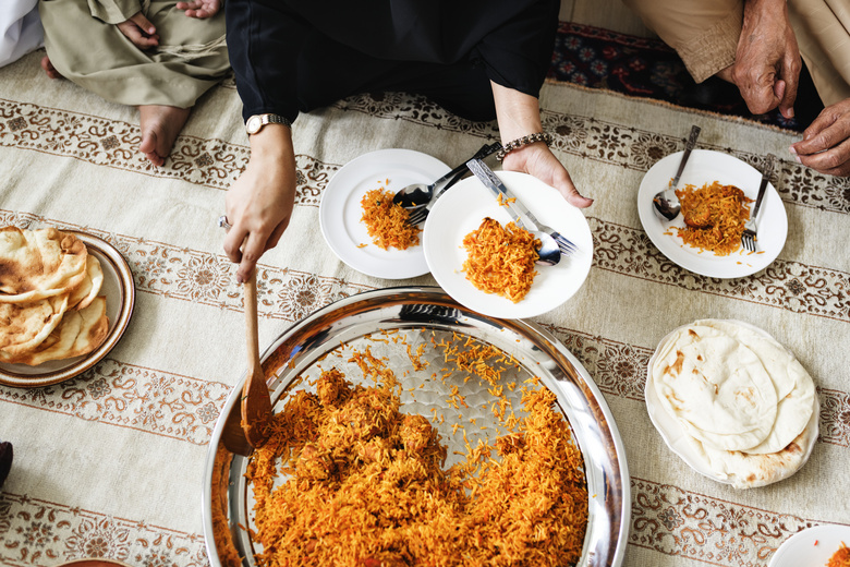 阿拉伯 印度炒米饭 美食 